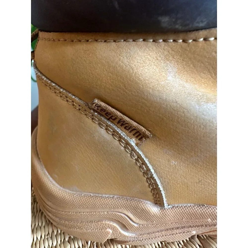 Youth Size 3 Brown Winter Boots – Faux Fur Lined